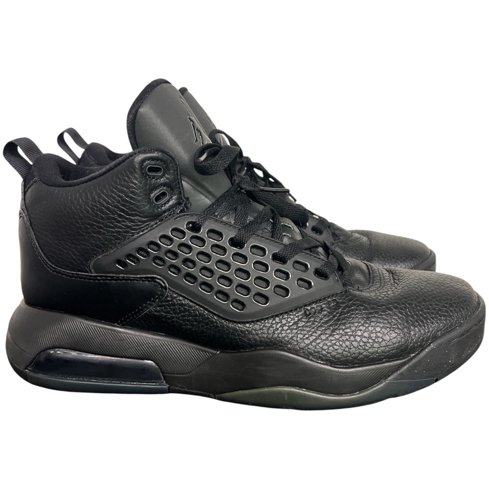 Jordan Max 200 Triple Black Leather Basketball Shoes Mens 11.5 CD6107-010